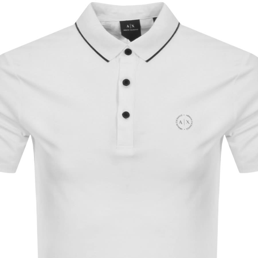 Alternative Image for ProductArmani Exchange Tipped Polo T Shirt White2